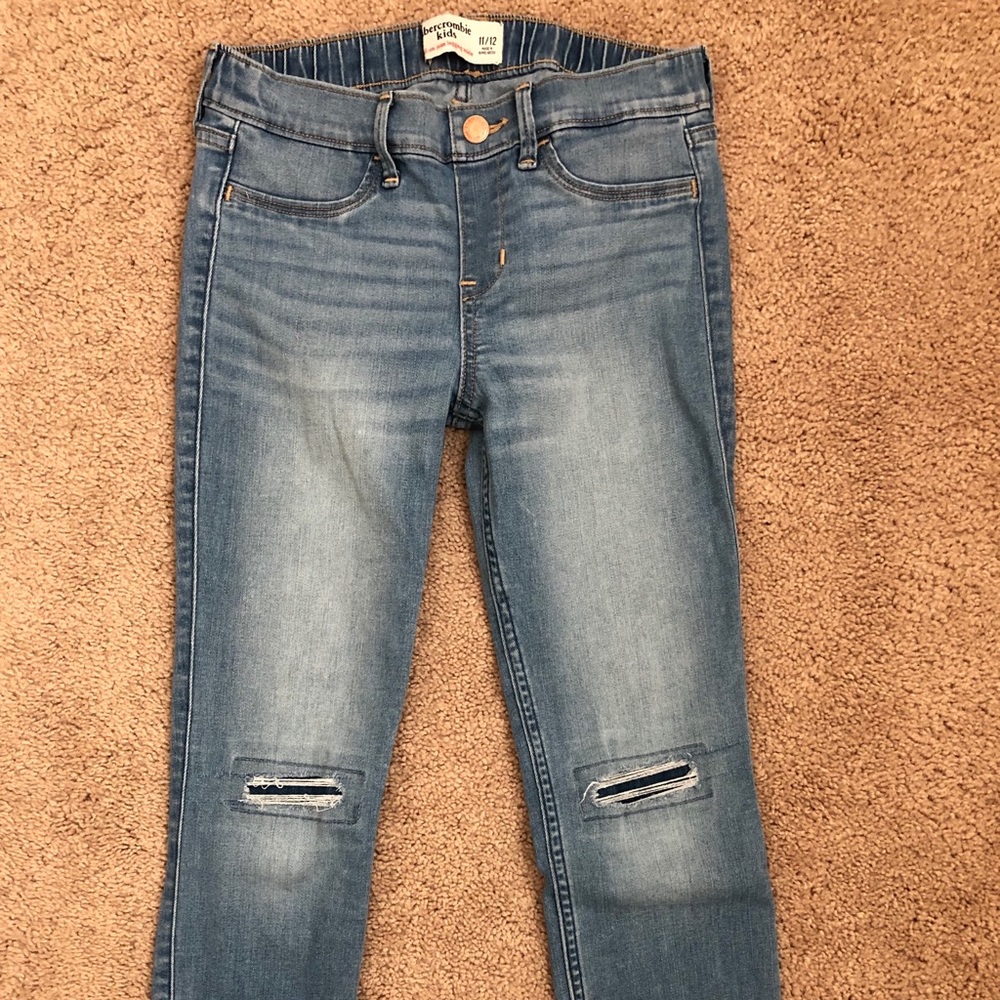 A&F Kids Crop Jeans